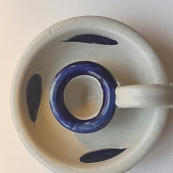 Williamsburg Salt Glaze Pottery Set of Candleholder and Small Pot - Picture 8 of 15